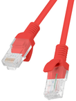 Lanberg RJ-45-RJ-45 CAT 5e 50 cm U/UTP 10 Gb/s Czerwony 2 lata gwarancji (Producenta) PCU5-10CC-0050-R